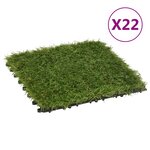 vidaXL Carreaux de gazon artificiel 22 Pièces Vert 30x30 cm