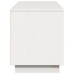 vidaXL Meuble TV Blanc 156x37x45 cm Bois de pin massif
