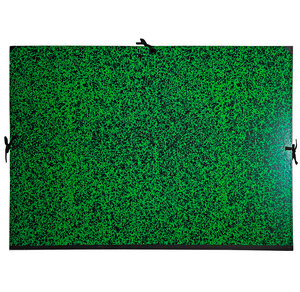 Carton à dessin Annonay avec 3 paires de cordons marbré vert 72x52 cm EXACOMPTA