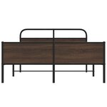 vidaXL Cadre de lit en métal sans matelas chêne marron 160x200 cm