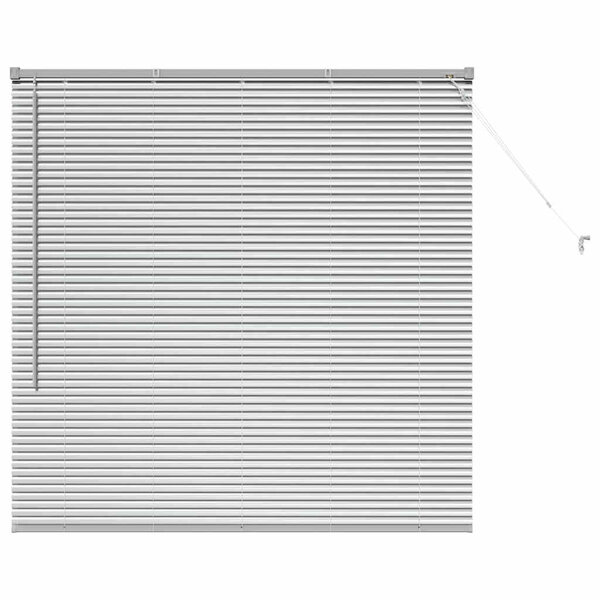 vidaXL Store de Fenêtre avec des rideaux Manuel Argent Aluminium
