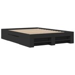vidaXL Cadre de lit sans matelas noir 120x190 cm bois d'ingénierie