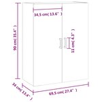 vidaXL Armoire murale blanc 69 5x34x90 cm
