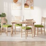 vidaXL Coussins de siège 4 Pièces Vert clair 45 x 45 x 12 cm tissu