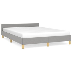 vidaXL Cadre de lit sans matelas gris clair 140x200 cm tissu