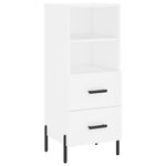 vidaXL Buffet haut Blanc 34 5x34x180 cm Bois d'ingénierie