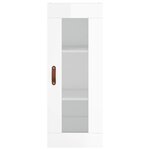 vidaXL Armoire murale blanc brillant 34 5x34x90 cm