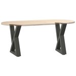 vidaXL Pieds de table basse 2 pièces Anthracite 38 x (42-43 3) cm Acier