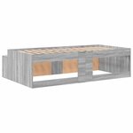 vidaXL Cadre de lit Gris Sonoma 80 x 200 cm Bois d'ingénierie