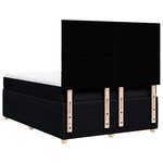 vidaXL Sommier à lattes de lit avec matelas Noir 160x200 cm Tissu