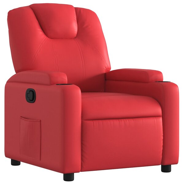 vidaXL Fauteuil inclinable Rouge Similicuir