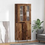 vidaXL Haut Armoire Bois Ancien 69 5 x 34 x 180 cm Bois d'ingénierie