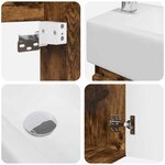 vidaXL Meuble de salle de bain avec robinet Chêne fumé