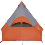 vidaXL Tente de camping tipi 7 personnes orange imperméable