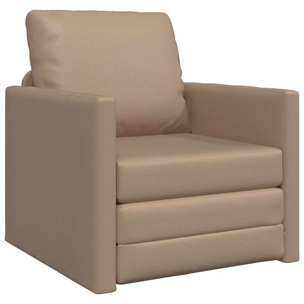 vidaXL Sofa Lit de Sol Cappuccino 74 x 77 x 81 cm Faux cuir