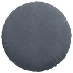 vidaXL Coussins de siège 2 Pièces Gris foncé Ø 40 x 13 cm Velours