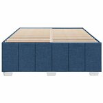 vidaXL Cadre de lit sans matelas bleu 140x200 cm tissu