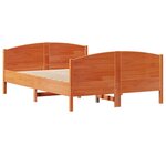vidaXL Cadre de lit sans matelas cire marron 120x190cm bois pin massif