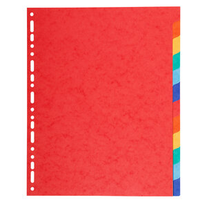 Jeu de 12 intercalaires en carte 220 g. Format A4 maxi x 25 EXACOMPTA