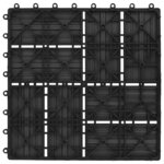 vidaXL Carreau de terrasse 11 Pièces Noir 30 x 30 cm WPC