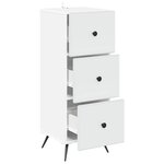 vidaXL Armoire à tiroirs Blanc 33 x 34 5 x 90 cm Bois d'ingénierie