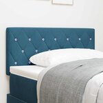 vidaXL Tête de Lit LED Argyle Manuel Bleu foncé 100 cm Velours