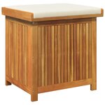 vidaXL Boîte à coussins d'extérieur 60x50x61 cm bois massif d'acacia