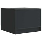 vidaXL Table basse avec tiroir Noir 49 x 50 x 37 cm Bois d'ingénierie