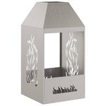 vidaXL Braise Marron 50 x 50 x 100 cm Acier Corten