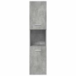 vidaXL Ensemble de meubles de salle de bain 5 Pièces gris béton