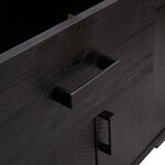 vidaXL Buffet Noir 110x35x70 cm Bois de pin massif