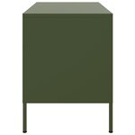 vidaXL Meuble TV vert olive 68x39x50 5 cm acier