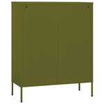 vidaXL Armoire de rangement Vert olive 80x35x101 5 cm Acier