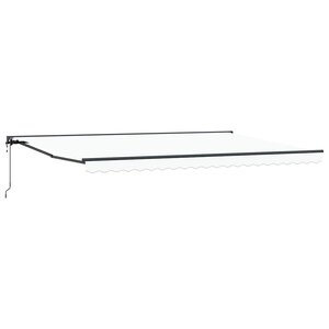 vidaXL Auvent Rétractable Blanc 500x300 cm tissu