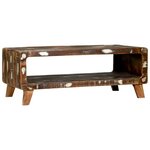 vidaXL Table basse Multicolore 90 x 50 x 35 cm Bois Recyclé Solide