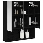 vidaXL Armoire Miroir de Salle de Bain Chêne noir 60 x 14.5 x 70 cm