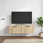 vidaXL Meuble TV mural Chêne Sonoma 98 x 41 x 30 cm Bois d'ingénierie