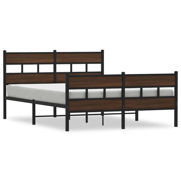 vidaXL Cadre de lit sans matelas avec tête de lit et pied de lit