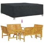 vidaXL Housse pour mobilier d'extérieur Noir 220 x 220 x 70 cm 420D