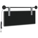 vidaXL Tête de lit suspendue Avec lumière LED Gris clair Tissu