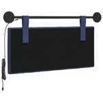 vidaXL Tête de lit suspendue Avec lumière LED Bleu police Velours