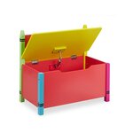 Banquette de rangement assise pratique chambre d'enfant 90 x 40 x 40 cm design coloré en bois multicolore 13_0011113