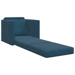 vidaXL Canapé-Lit Bleu 74 x 77 x 81 cm Velours