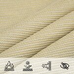 vidaXL Voile d'ombre Beige 2 x 6 m HDPE