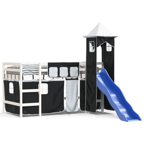 vidaXL Lit mezzanine enfants avec tour sans matelas 90x200 cm