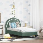 vidaXL Cadre de lit pour tout-petit avec tête de lit Vert Mer