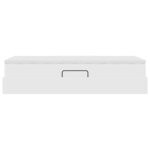 vidaXL Lit avec rangement et matelas Blanc 90 x 200 cm Simili cuir