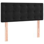 vidaXL Sommier à lattes de lit avec matelas Noir 90x190 cm Velours