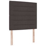 vidaXL Lit à ressorts avec matelas marron foncé 80x200 cm en tissu