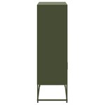 vidaXL Buffet haut vert olive 68 5x38 5x123 5 cm acier